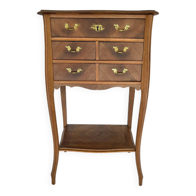 Table d’appoint marquetée de style Louis XV – vers 1900
