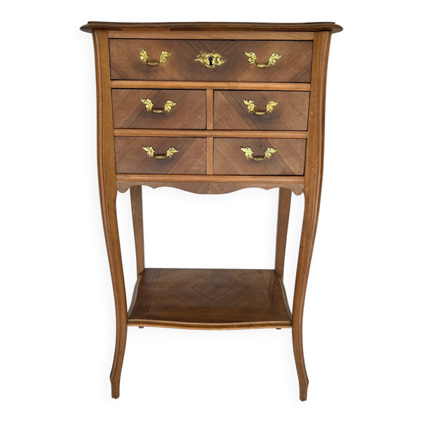 Table d’appoint marquetée de style Louis XV – vers 1900