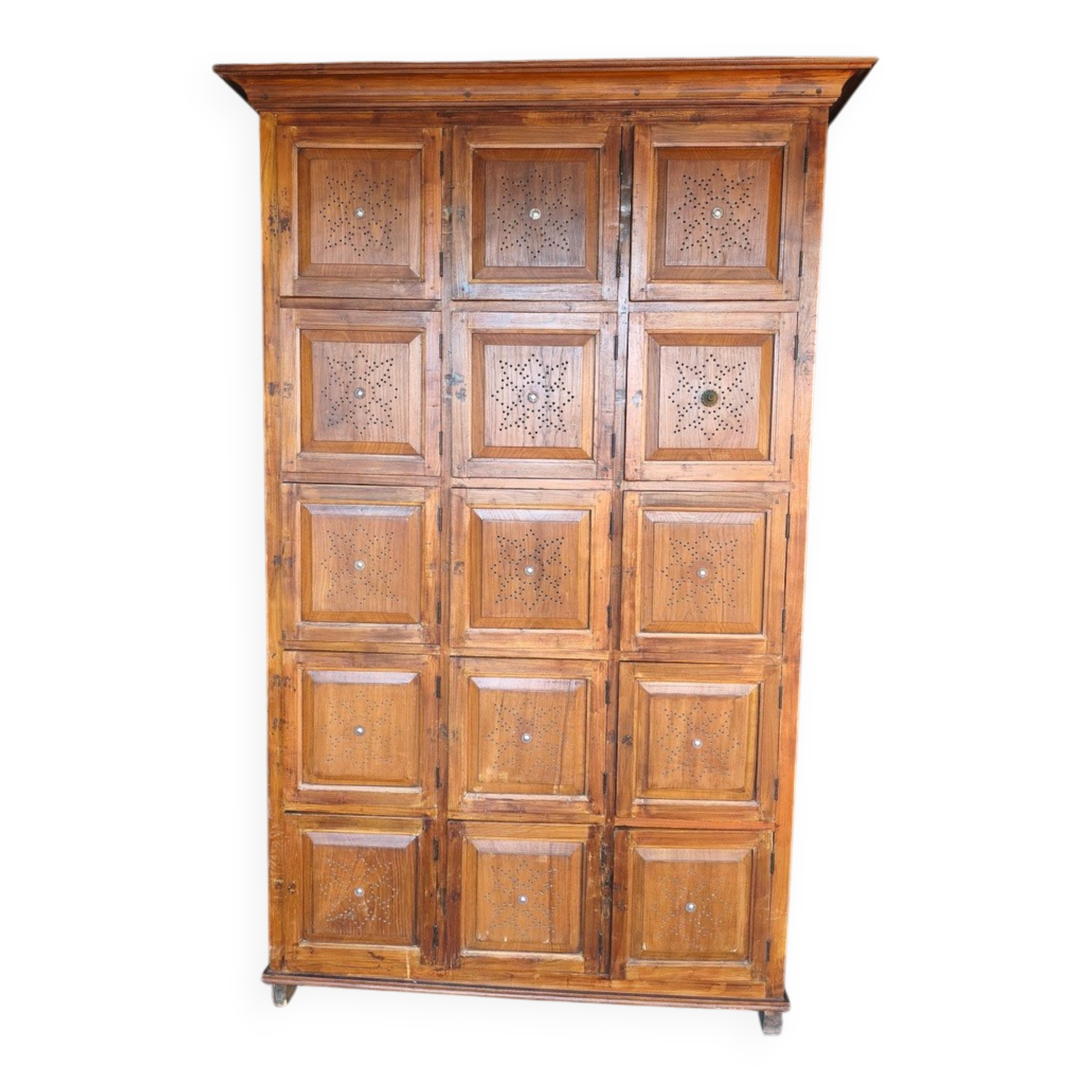 Indian teak wardrobe with 15 doors
