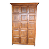Armoire indienne en teck à 15 portes