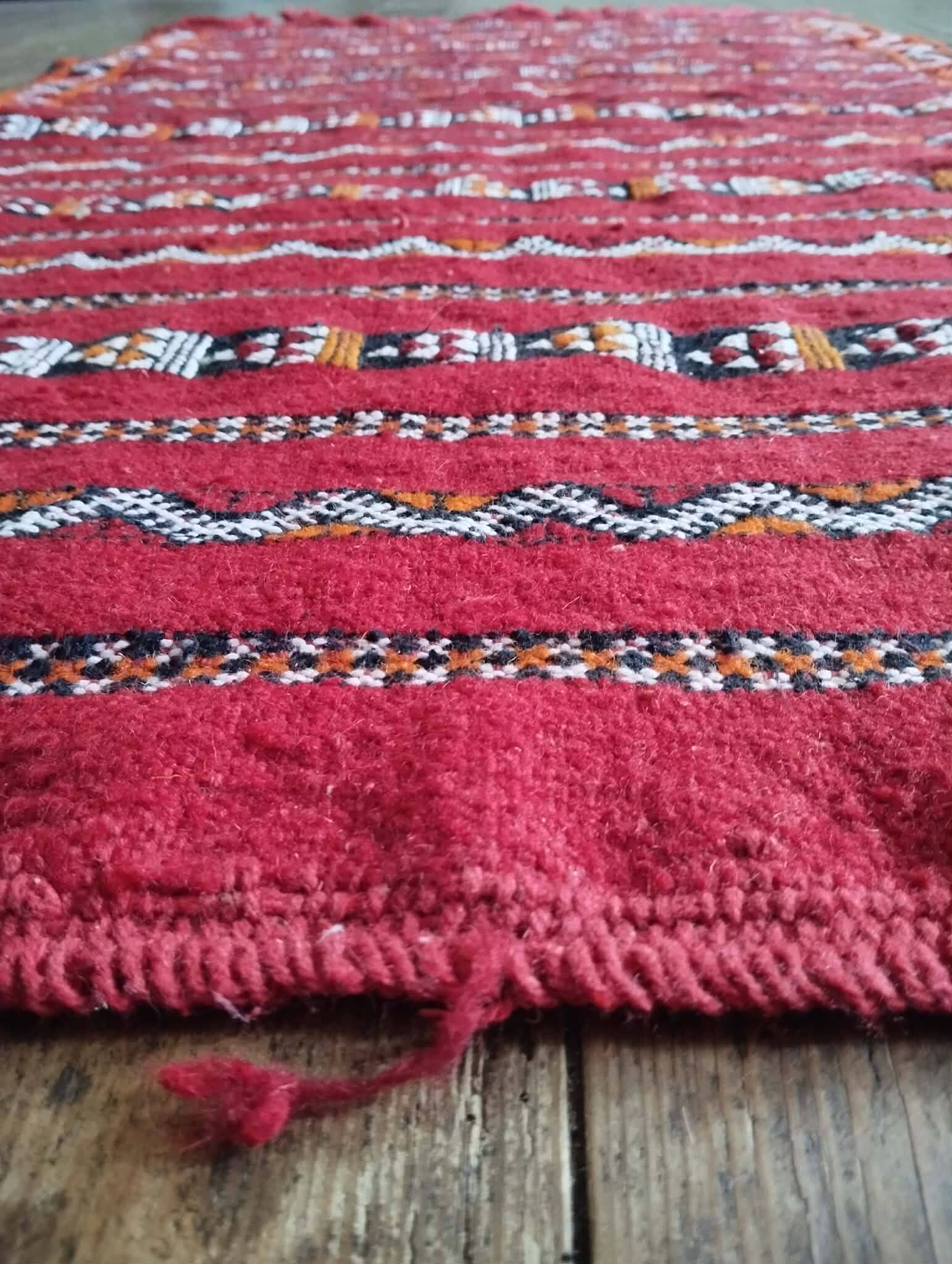 Handmade Berber Kilim Zemmour 141x82cm