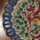 Plate / Ashtray in Massé Frères Earthenware - Relief Decoration of Dragon and F