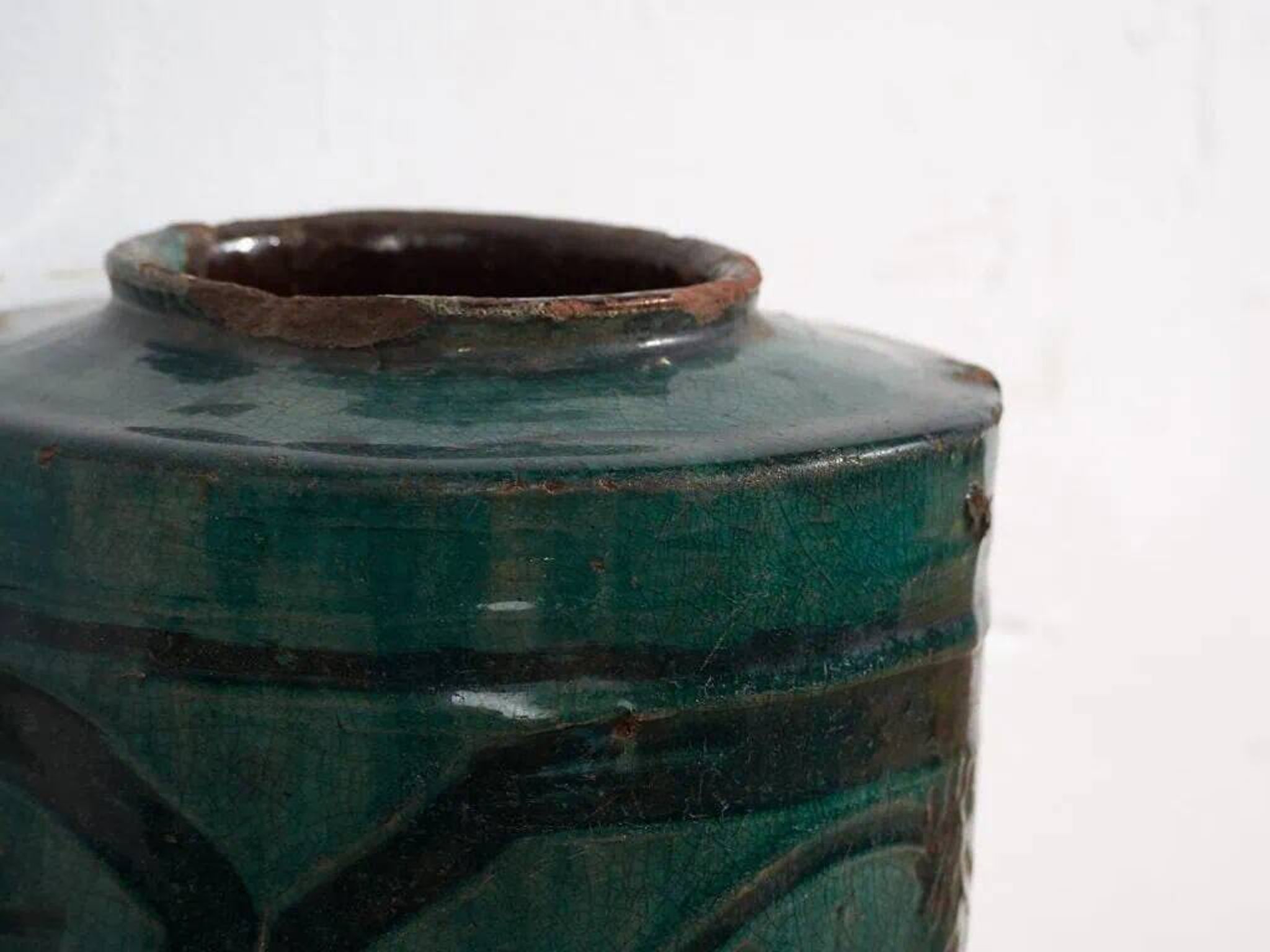 Vase émaillé ancien (vers 1820) #36