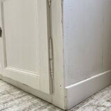 Meuble de métier enfilade patine blanche