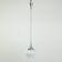 Vintage design pendant lamp with layered milk glass and chrome