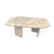 Table basse vintage en marbre blanc de carrare