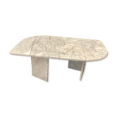 Table basse vintage en marbre blanc de carrare