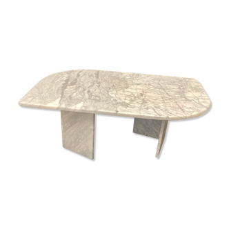 Vintage coffee table in white carrara marble