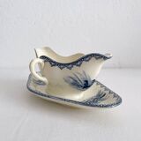 Antique ironstone sauceboat “Summer” Clairefontaine