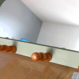 Coat rack wall shelf with mirror
