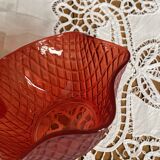 Set of 5 red colored glass bowls Bormioli Rocco Italy ACC-7269