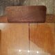 Vintage rectangular wooden serving top with glass plate