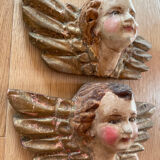 Ancient angels in painted wood