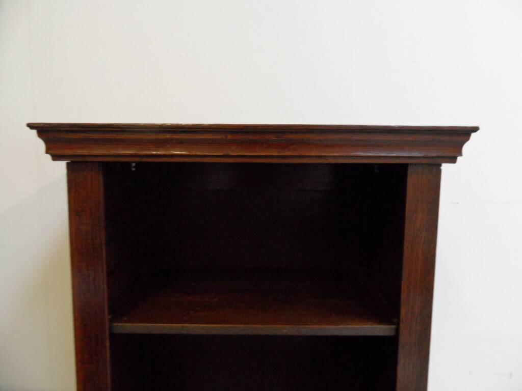 Antique oak open bookcase