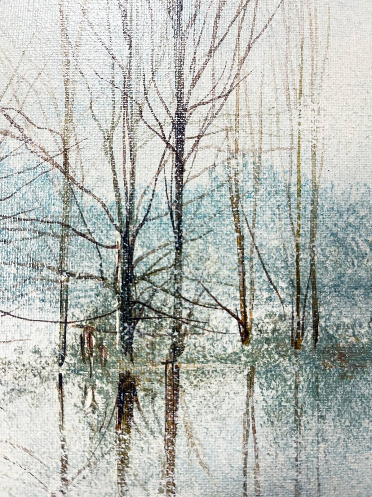 Tableau HST "Pond in the Grand Morin Valley" Marne by L. Maissard