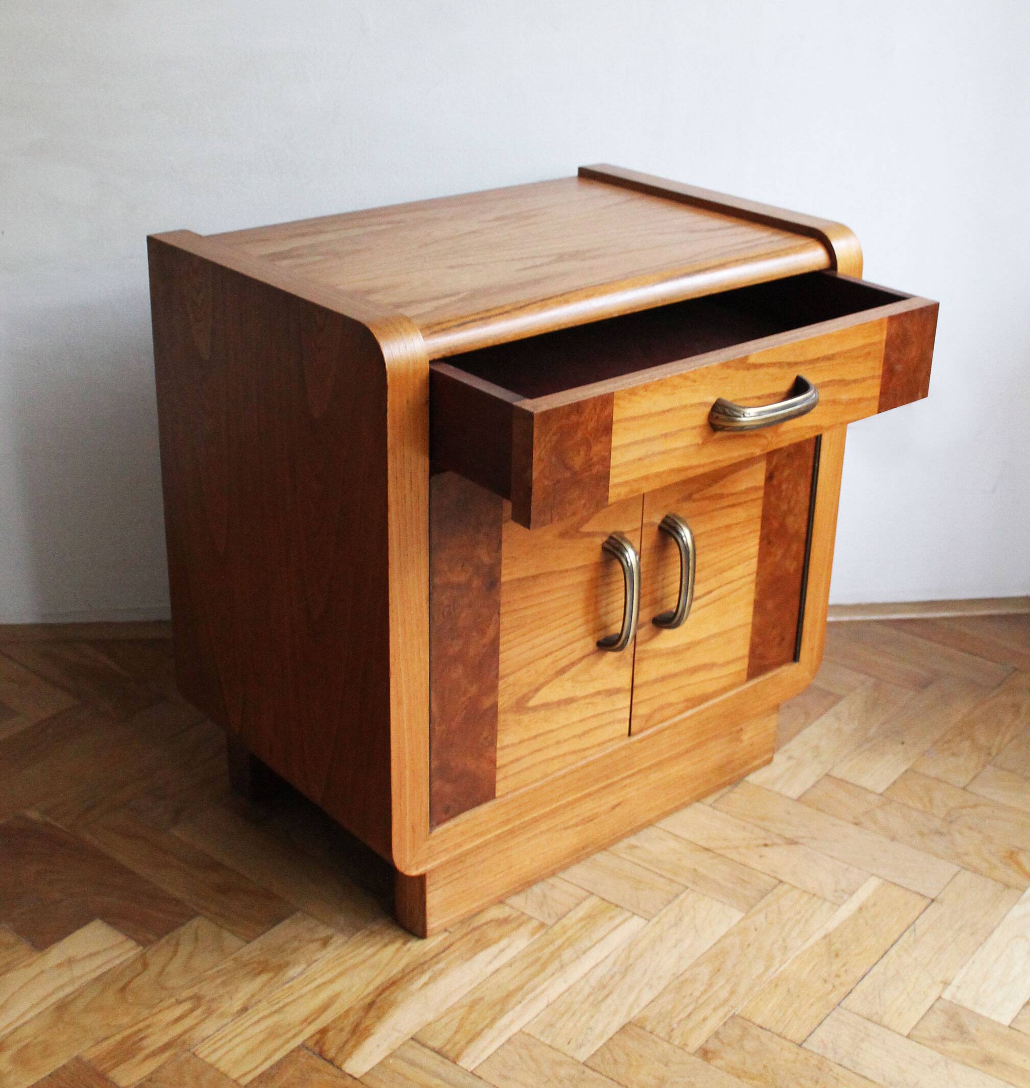 Pair of 1930s Art Deco bedside tables