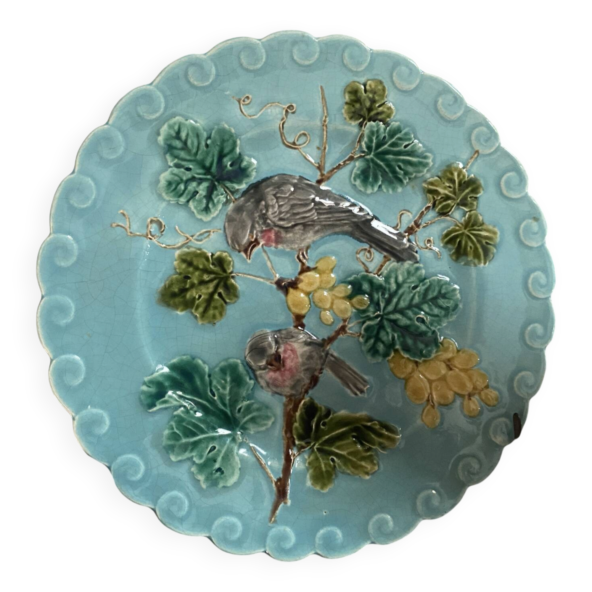 Majolica plate Sarreguemines