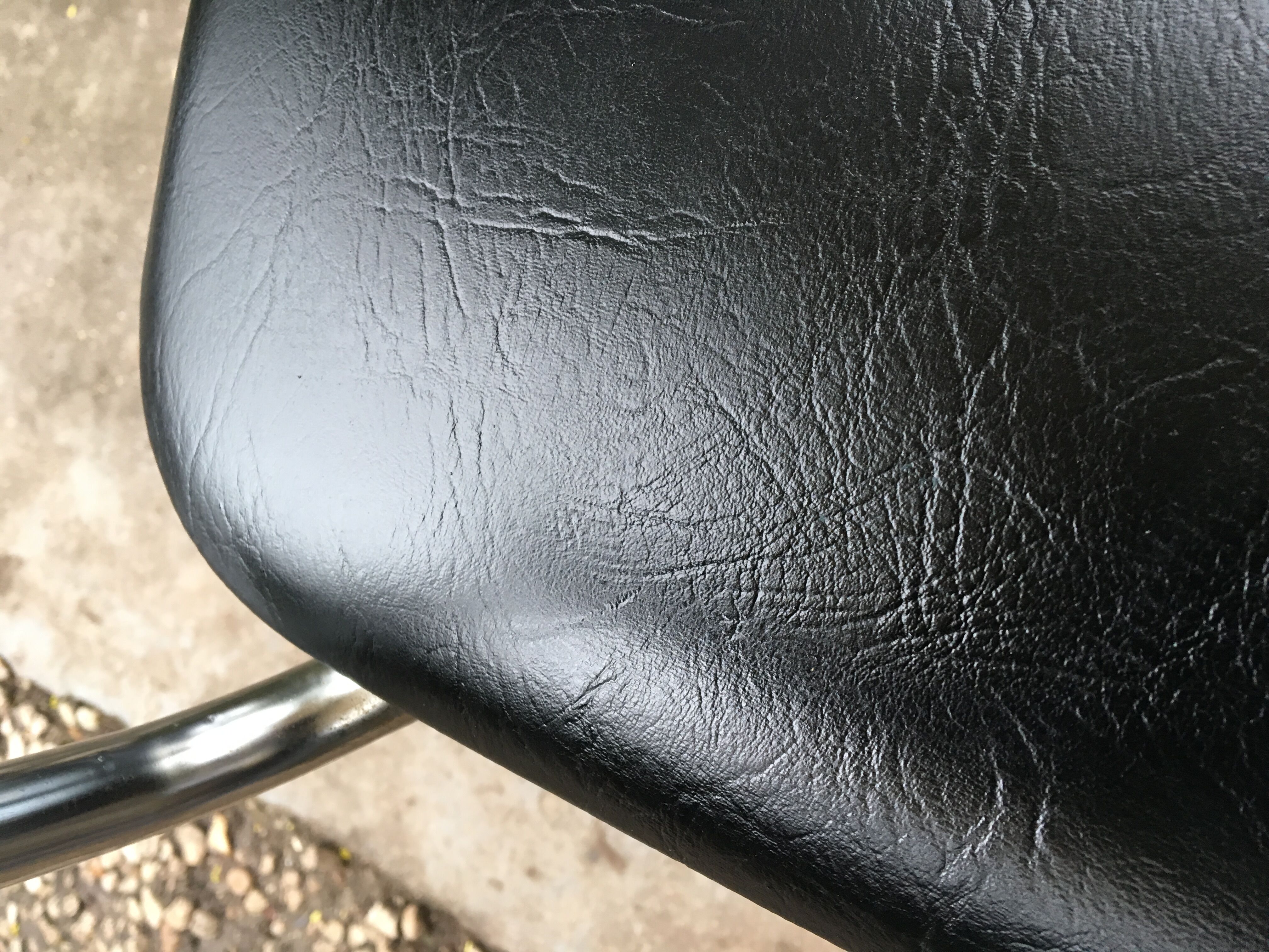 Vintage chrome and leatherette chairs