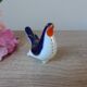Vintage Soviet salt and pepper shaker in the shape of a cobalt blue bird.
