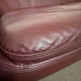 Sculptural 3-seater Leather Sofa by Cinova, Italy 1970s