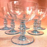 Vintage blue champagne glasses