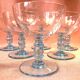 Vintage blue champagne glasses