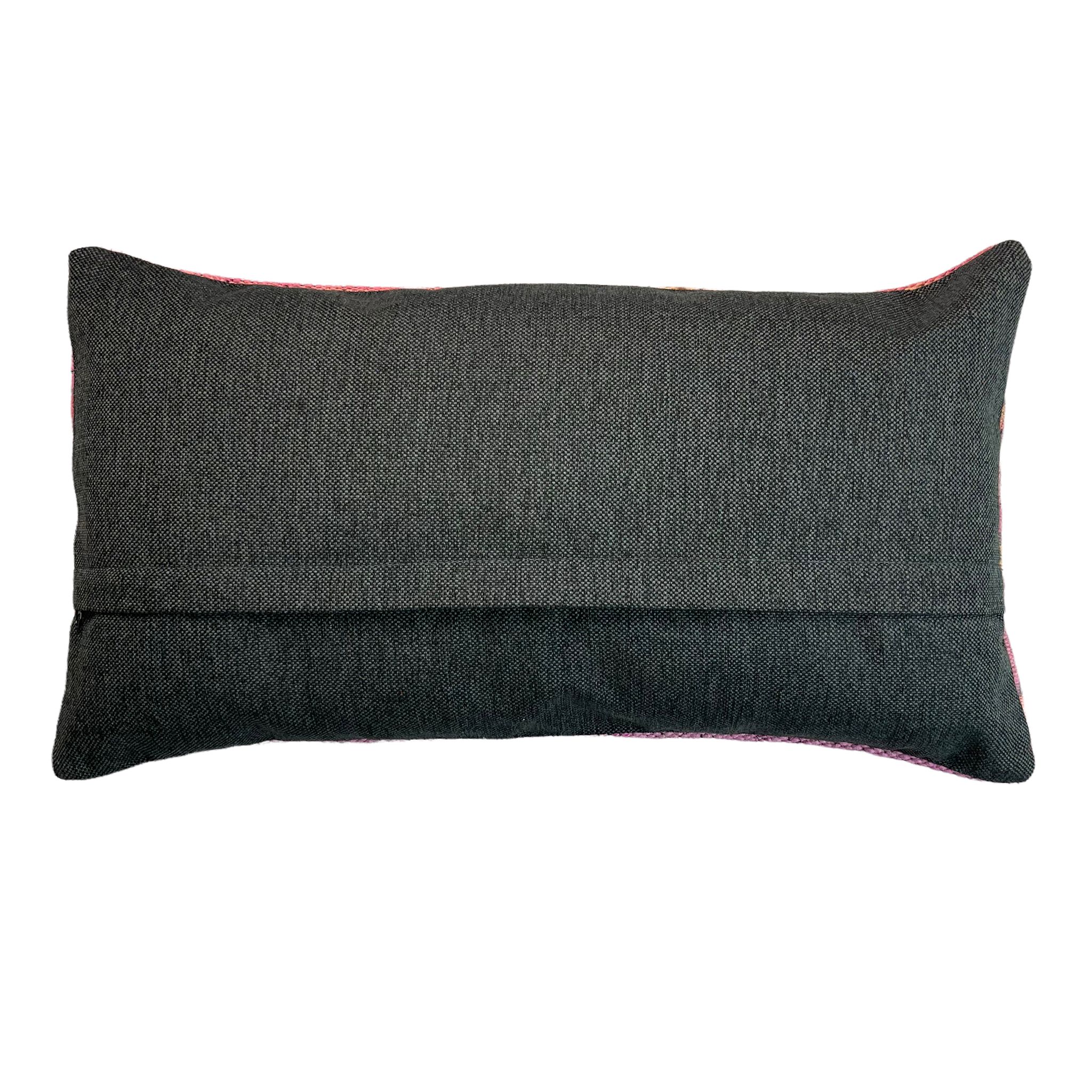 Vintage turkish kilim cushion cover , 30 x 60 cm