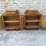 Massive chene and formica bedsides