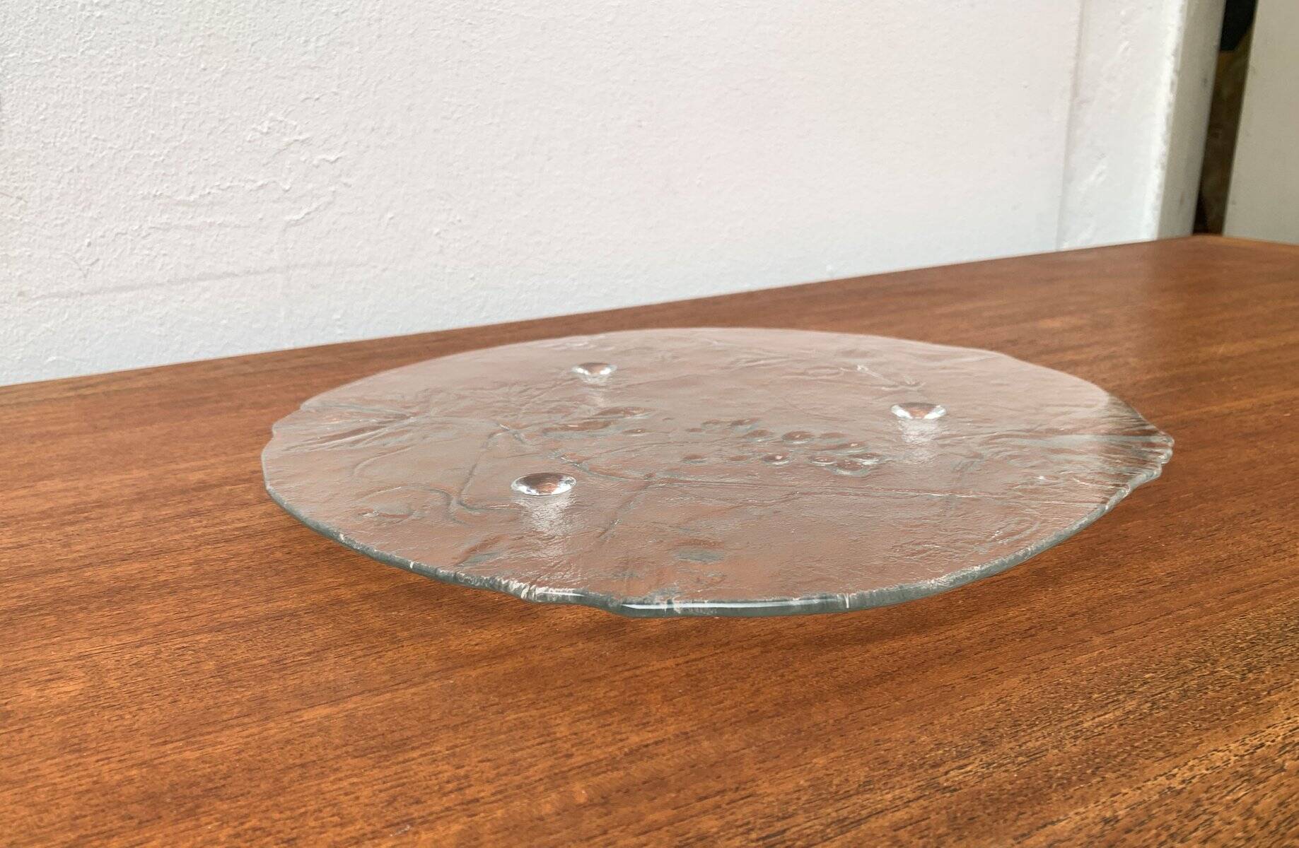 Vintage Swedish cake plate from Kosta Boda, 1970s.