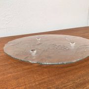 Vintage Swedish cake plate from Kosta Boda, 1970s.