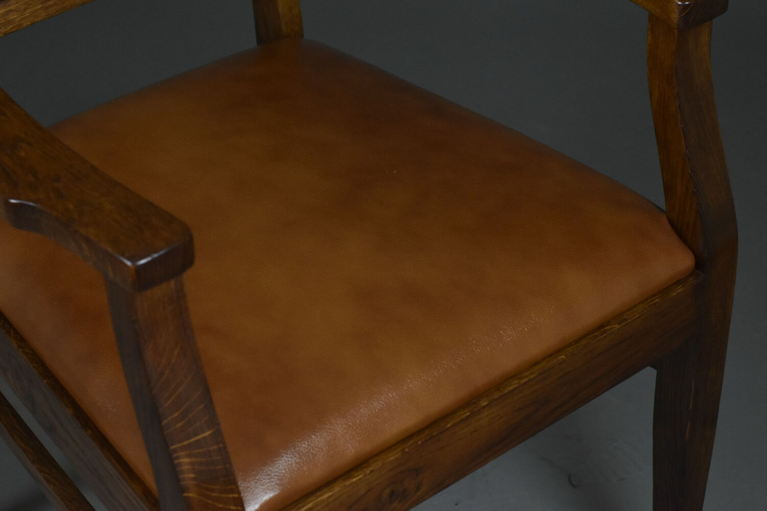 Art Deco Oak Armchair, 1920s–30s