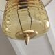Amber glass / vintage lantern suspension 50s-60s
