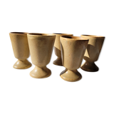 Set of 5 small mazagrans / stoneware coffee cups