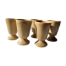 Set of 5 small mazagrans / stoneware coffee cups