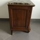 Oak and marble bedside table