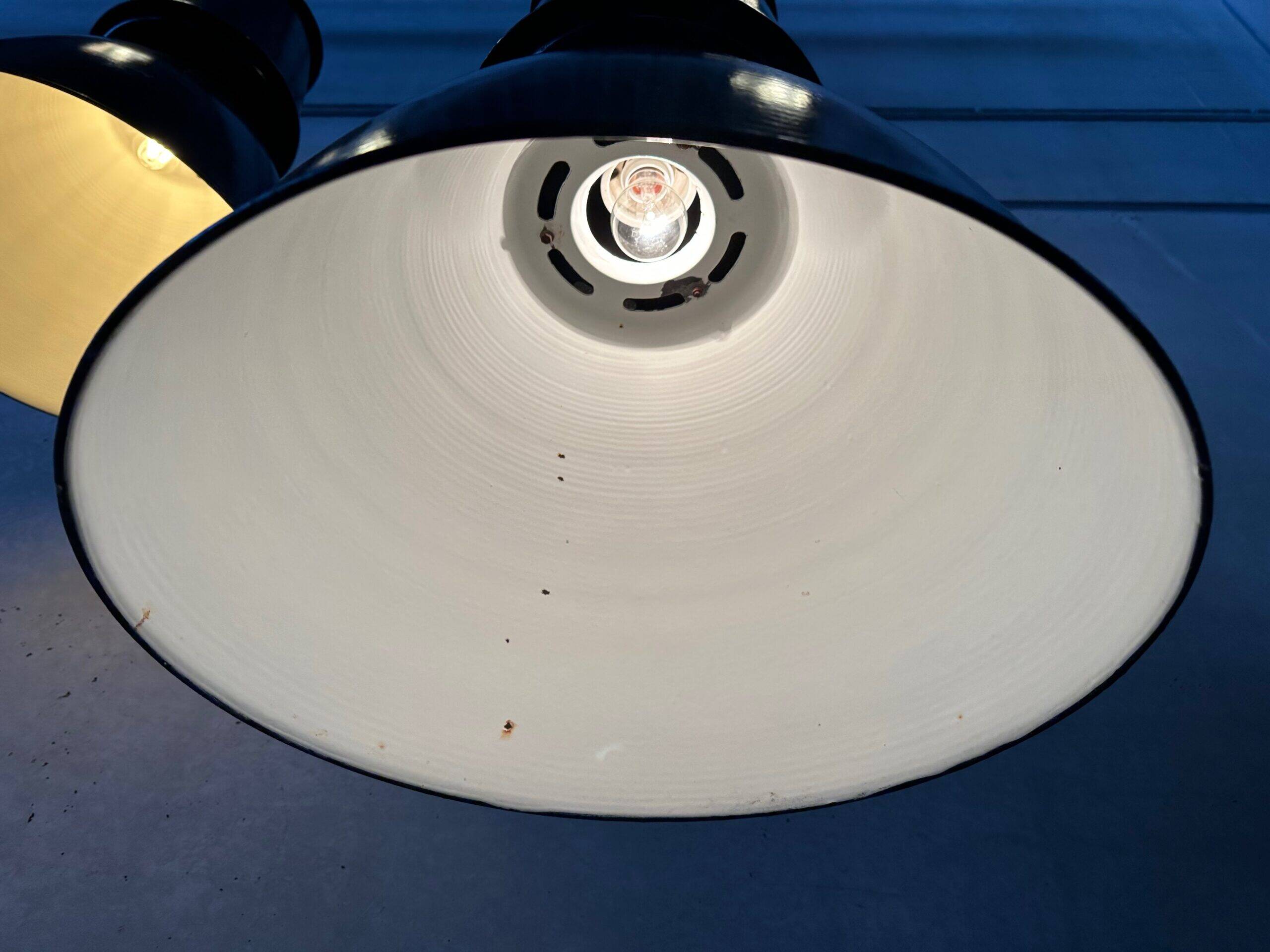 2x lampes industrielles XXL – émaillées