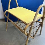 Vintage rattan magazine holder