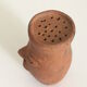 Artisanal terracotta terracotta salt shaker character head sculpture