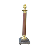 Lampe colonne Napoléon III Empire en bronze et marbre XIX ème