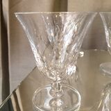Suite of 7 glasses with cooked wine or port crystal st louis model jersey