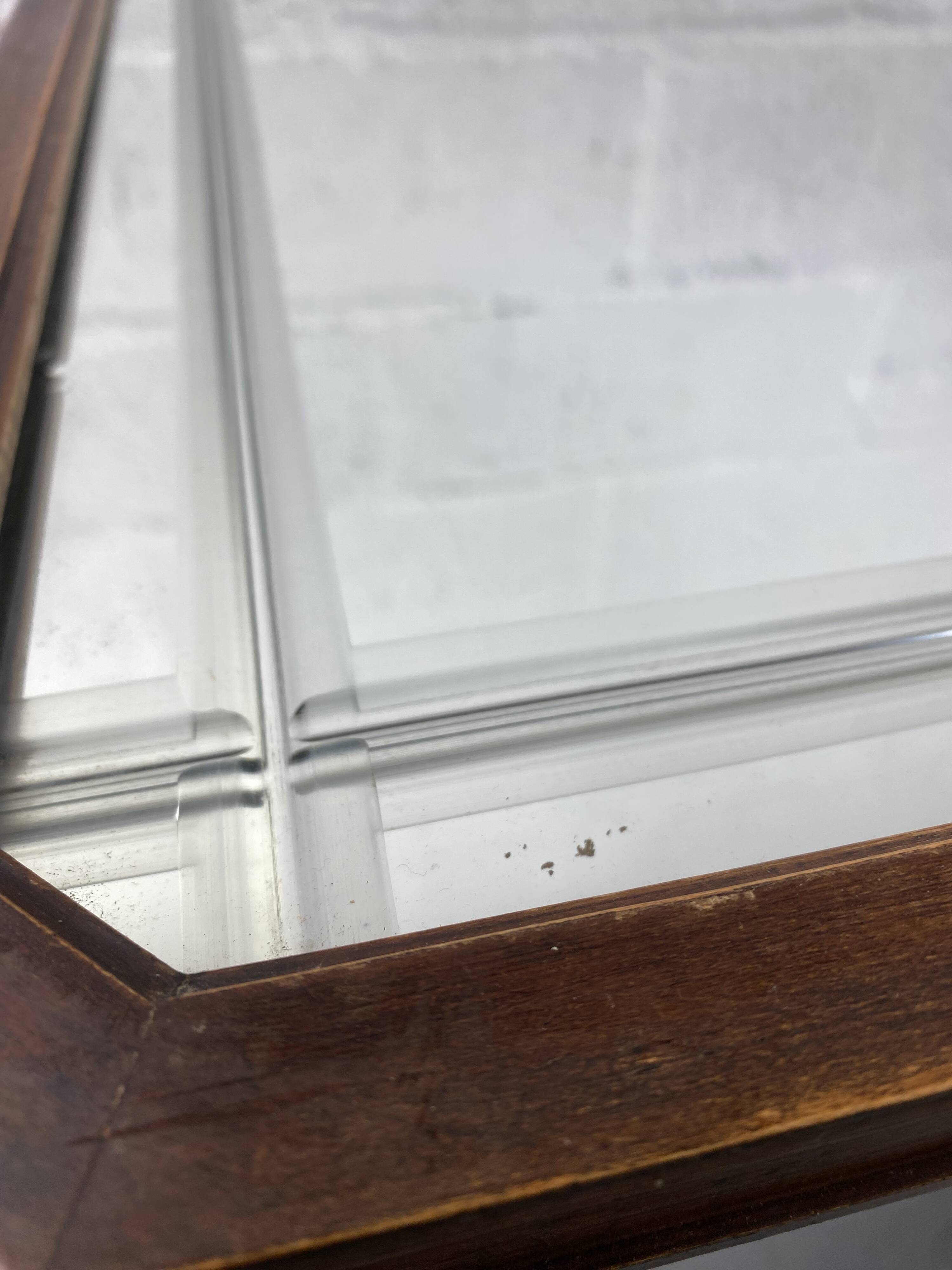 Table basse rectangle années 40 miroir