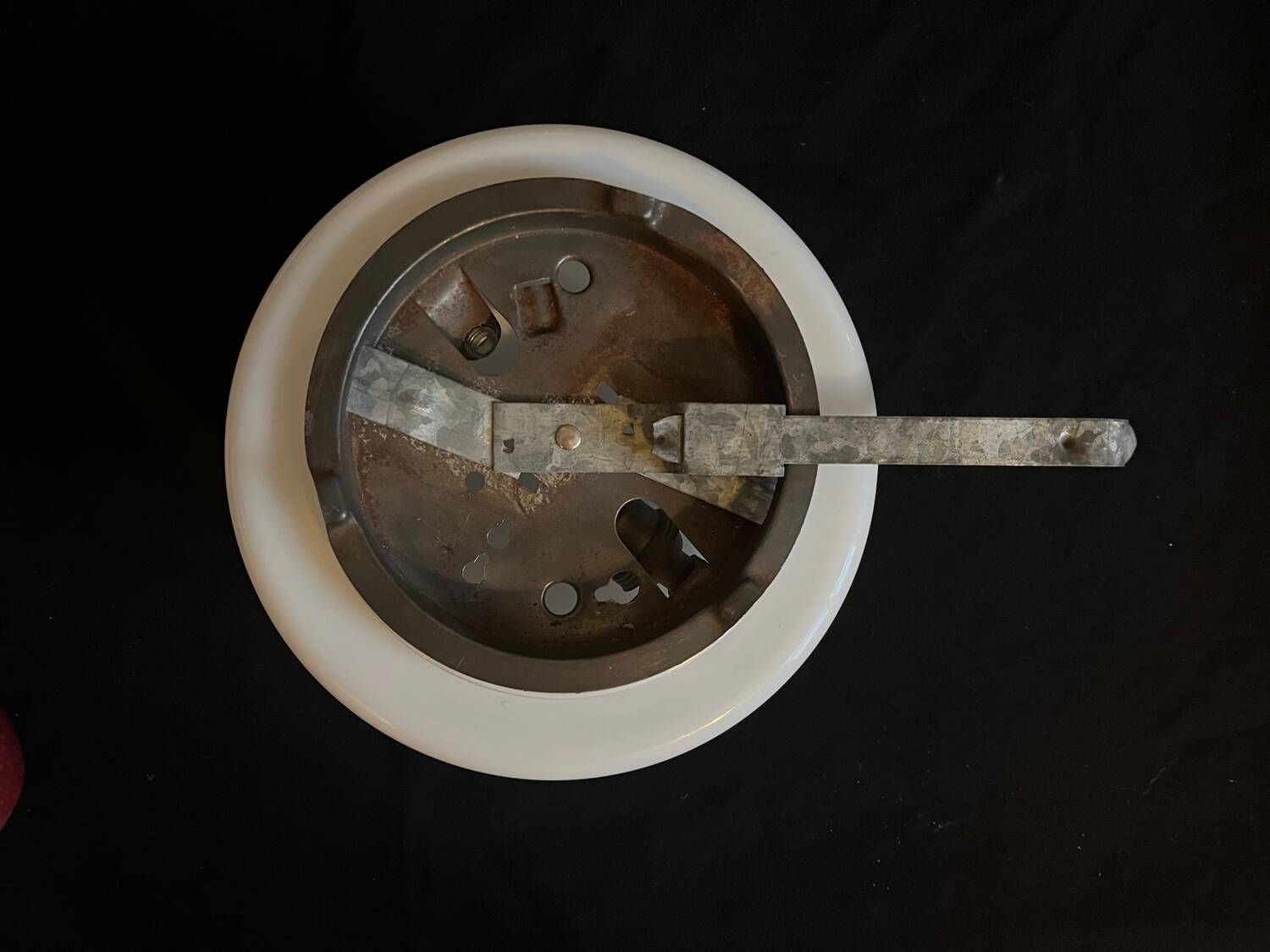 Vintage round opaline wall light