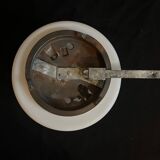 Vintage round opaline wall light