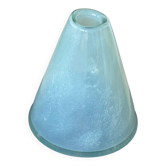 Huge green vase cone in light green Murano glass, made in Italy bubble in glass