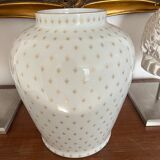 Vase Limoges Tharaud white with golden fleur-de-lis