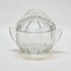 Art deco sugar bowl in molded pressed glass
