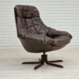 1970s, Vintage Danish leather armchair by H.W.Klein, original condition.