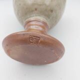 6 verres à pied en grès pyrité signés gobelets céramique