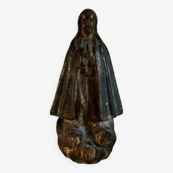 Vierge en bois polychrome du XVIII