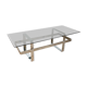Table basse en verre et chrome